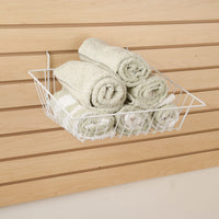 Set of 6 15"W x 12"D x 5"H Sloping Baskets Fit Slatwall, Gridwall and Pegboard - ExecuSystems 