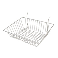 Set of 6 15"W x 12"D x 5"H Sloping Baskets Fit Slatwall, Gridwall and Pegboard - ExecuSystems 