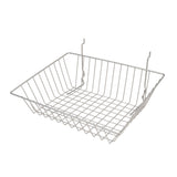 Set of 6 15"W x 12"D x 5"H Sloping Baskets Fit Slatwall, Gridwall and Pegboard - ExecuSystems 