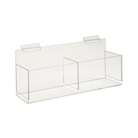 Acrylic Double Merchandise Bin for Slatwall - ExecuSystems 
