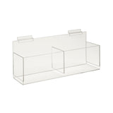 Acrylic Double Merchandise Bin for Slatwall - ExecuSystems 