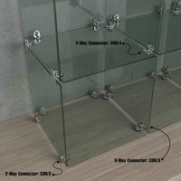 Connectors for Making Glass Cubbies Case of 200 - ExecuSystems 