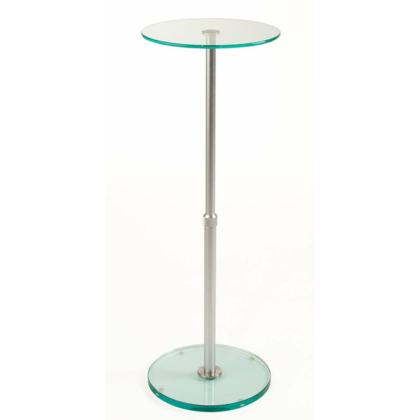 Adjustable Round Glass Pedestal 32 to 48 Inches Tall - ExecuSystems 