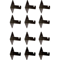 Wall Mounting Brackets for Gridwall and Slatgrid Panels Black Set of 12 for Retail Display or Home Use FREE SHIPPING - ExecuSystems 