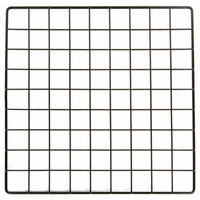 Black 14 inch x 14 inch Plastic Coated Wire Miniature Grid Panel with 1.5 inch Squares for Business or Home Use - ExecuSystems