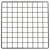 Black 14 inch x 14 inch Plastic Coated Wire Miniature Grid Panel with 1.5 inch Squares for Business or Home Use - ExecuSystems