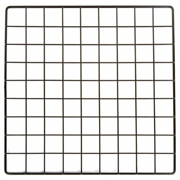 Black 14 x 14 Plastic Coated Wire Miniature Grid Panel w/ 1.5