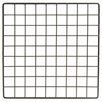Mini Black Grid Panel 14" W x 14" H 1.5" Squares Grid Panel Vinyl Dipped Black - ExecuSystems 