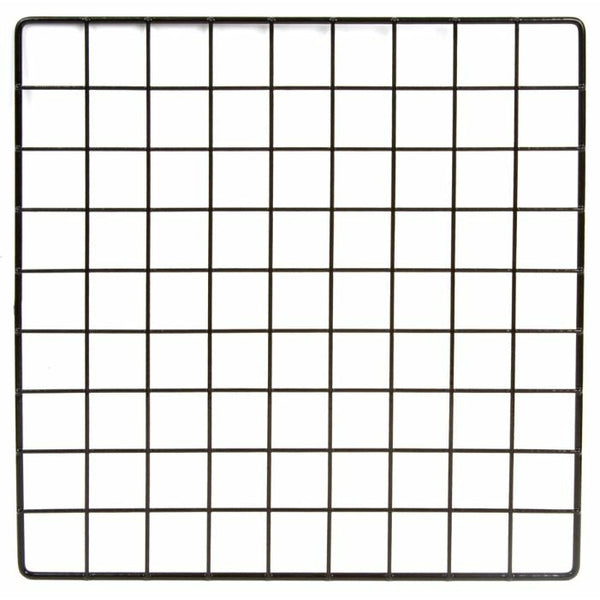 Mini Black Grid Panel 14" W x 14" H 1.5" Squares Grid Panel Vinyl Dipped Black - ExecuSystems 