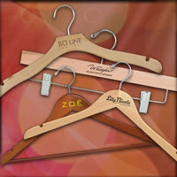 Wooden 17 Inch Flat Blouse & Dress Hanger with Chrome Hook, No Bar Case of 100 - ExecuSystems 