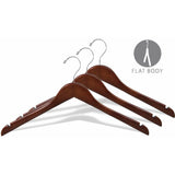 17" Walnut Wood Top Hanger W/ Notches Box of 100 - ExecuSystems 