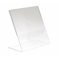 Slantback Acrylic 8.5 Inch x 11 Inch Counter Top Sign Holders Case of 24 - ExecuSystems 