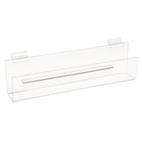 Acrylic Greeting Card Shelf with 3 Inch Lip for Slatwall - ExecuSystems 