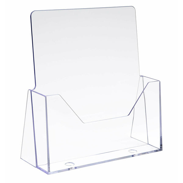 Countertop Literature Holder Clear 8.5 Inch x 11 Inch - ExecuSystems 