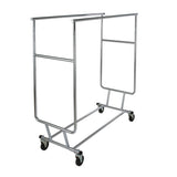Collapsible Garment Rack with Double Round Tubing Hangrails FREE SHIPPING - ExecuSystems 