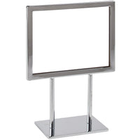 Metal Sign Holder with Mitered Corners and Flat Base - ExecuSystems 