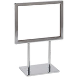 Metal Sign Holder with Mitered Corners and Flat Base - ExecuSystems 