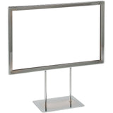 Metal Sign Holder with Mitered Corners and Flat Base - ExecuSystems 