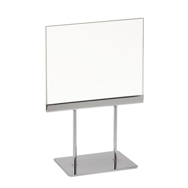 Countertop Acrylic Sign Holder with Chrome Base - ExecuSystems 