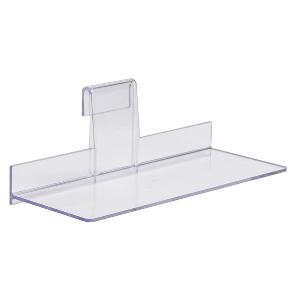 Shoe Shelf for Grid Panel 10 Inches Wide x 4 Inches Deep Clear Styrene - ExecuSystems 