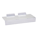 Set of 100 Utility Shelves for Slatwall with Sign Holder10 Inches Wide x 4 Inches Deep for Shoes and General Merchandise - ExecuSystems 