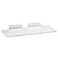 Clear Styrene Utility Shelves for Slatwall Lot of 100 - ExecuSystems 