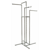 4 Way All Rectangular Garment Rack With Four 16" Faceout Arms - ExecuSystems 