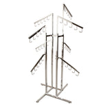 4-WAY HANDBAG RACK W/ 4 SLANT ARMS AND 4 TWIST-ON SLANT ARMS - SQUARE TUBING - ExecuSystems