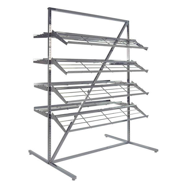 "T" Style Adjustable Shoe Rack 8 Shelves on 4 Levels - ExecuSystems 