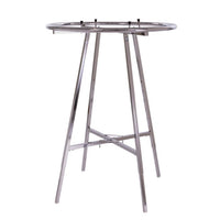 36'' DIAMETER ROUND FOLDING RACK WITH ROUND TUBING RAIL- CHROME - ExecuSystems