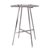 36'' DIAMETER ROUND FOLDING RACK WITH ROUND TUBING RAIL- CHROME - ExecuSystems
