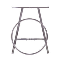 36'' DIAMETER ROUND FOLDING RACK WITH ROUND TUBING RAIL- CHROME - ExecuSystems