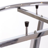 36'' DIAMETER ROUND FOLDING RACK WITH ROUND TUBING RAIL- CHROME - ExecuSystems