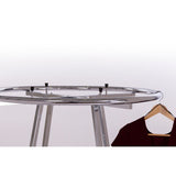 36'' DIAMETER ROUND FOLDING RACK WITH ROUND TUBING RAIL- CHROME - ExecuSystems
