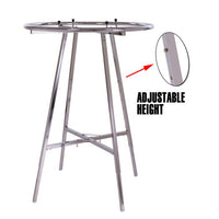 36'' DIAMETER ROUND FOLDING RACK WITH ROUND TUBING RAIL- CHROME - ExecuSystems