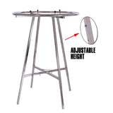 36'' DIAMETER ROUND FOLDING RACK WITH ROUND TUBING RAIL- CHROME - ExecuSystems