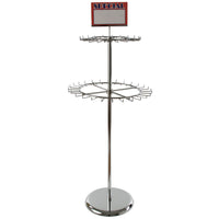Two Tier Revolving Belt Rack - Chrome - ExecuSystems 