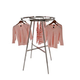 36 Inch Diameter Round Folding Garment Rack with Rectangular Tubing Hangrail - ExecuSystems 