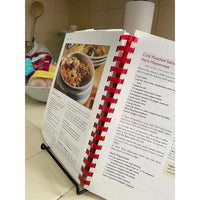 Set of 2 5-Inch-Wide x 5.4 Inch Deep x 6.25 Inch Tall Black Vinyl Coated Metal Display Stands for Holding and Displaying Literature, Collectibles, Plates, Tablets, Pictures, Books and Much More - ExecuSystems 