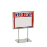Metal Sign Holder with Mitered Corners and Flat Base - ExecuSystems 