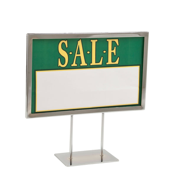 Econoco 11W x 7H Sign Holder w/ (2) 4 Stems and Flat Base