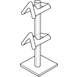 Eyewear Post for Retail Display or Personal Use - ExecuSystems 