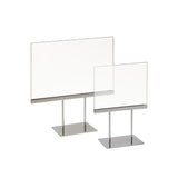 Countertop Acrylic Sign Holder with Chrome Base - ExecuSystems 