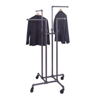 Pipeline 4-Way Adjustable Rolling Clothing Rack - ExecuSystems 
