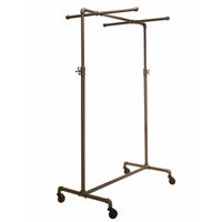 Pipeline Adjustable Ballet Garment Rack with Two Cross Bars - ExecuSystems 