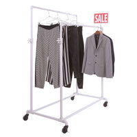 Pipeline Adjustable Double Bar Ballet Garment Rack - ExecuSystems 