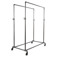 Pipeline Adjustable Double Bar Ballet Garment Rack - ExecuSystems 