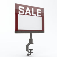 Pipeline Acrylic Sign Card Holder with Universal Clamp Attachment - ExecuSystems 