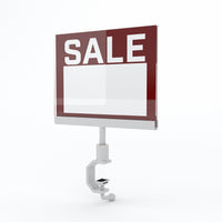 Pipeline Acrylic Sign Card Holder with Universal Clamp Attachment - ExecuSystems 