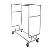 Collapsible Garment Rack with Double Round Tubing Hangrails FREE SHIPPING - ExecuSystems 